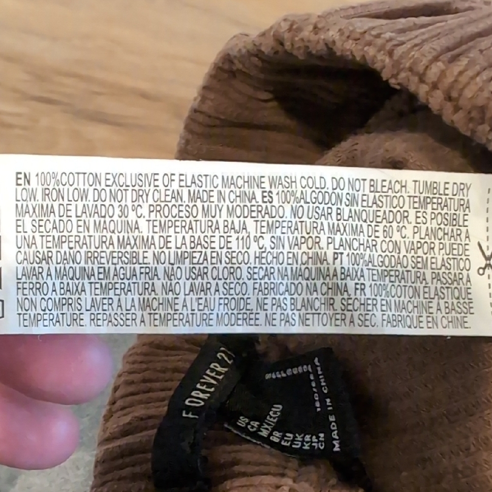 Brown Corduroy Women's Shorts - Picture 3 of 4